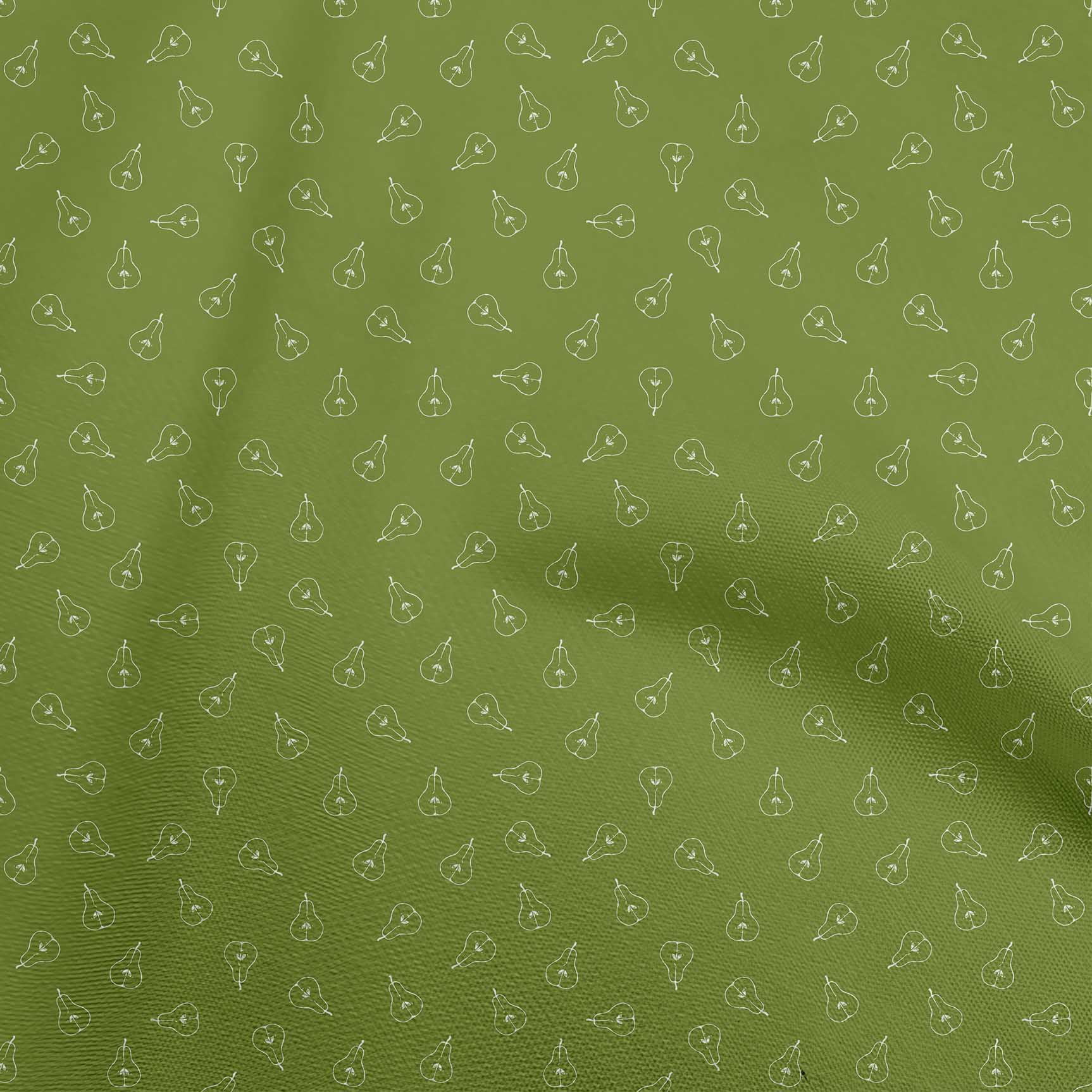 Pear Material oneOone Cotton Cambric Green Fabric Pear Dress Material Fabric Print ...