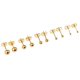 thumbnail image 5 of Pendientes Sunnimix Perno de Bolas 2-6mm Acero inoxidable Oro 5 Pares, 5 of 6