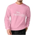 thumbnail image 2 of COSFO Mens Long Sleeve T Shirts Crew Neck Letter Print Soft Tops Pullover Loose Fit Mens Graphic Tees, 2 of 5