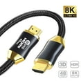 thumbnail image 2 of Tianle 8K HDMI 2.1 Cable, 1m/3.3ft 48Gbps Ultra High Speed Braided HDMI Cable HDR10 Compatible with 8K60Hz, 4K120Hz, HDCP 2.2 2.3, PC, Monitor, Laptop, PS5, Ethernet, 2 of 7
