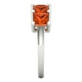 thumbnail image 4 of 2.5 ct Brilliant Princess Cut Simulated Red Diamond 18K White Gold Eternity Band SZ 4.25, 4 of 6