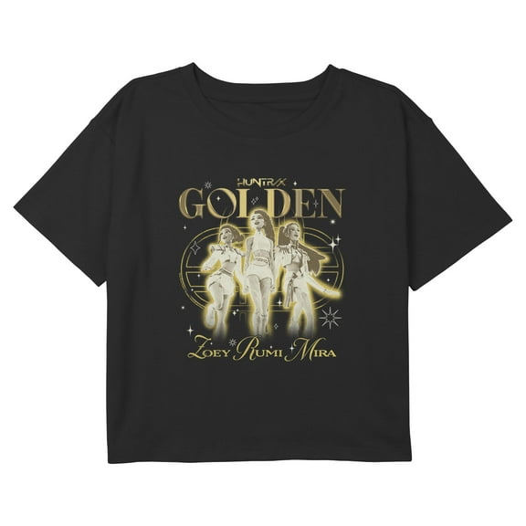 Girls KPop Demon Hunters The Golden Girls Logo Cropped T-Shirt