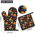 thumbnail image 3 of Pioneer Flower Floral Print Pattern 1-Pack Oven Mitts Set, Heat Resistant Kitchen Gloves, 7.7" X 12", 3 of 6
