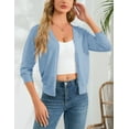 thumbnail image 7 of Women's 2025 Long Sleeve Sweater Cardigan Cable Knit Open Front Button Outwear Coats, 7 of 7