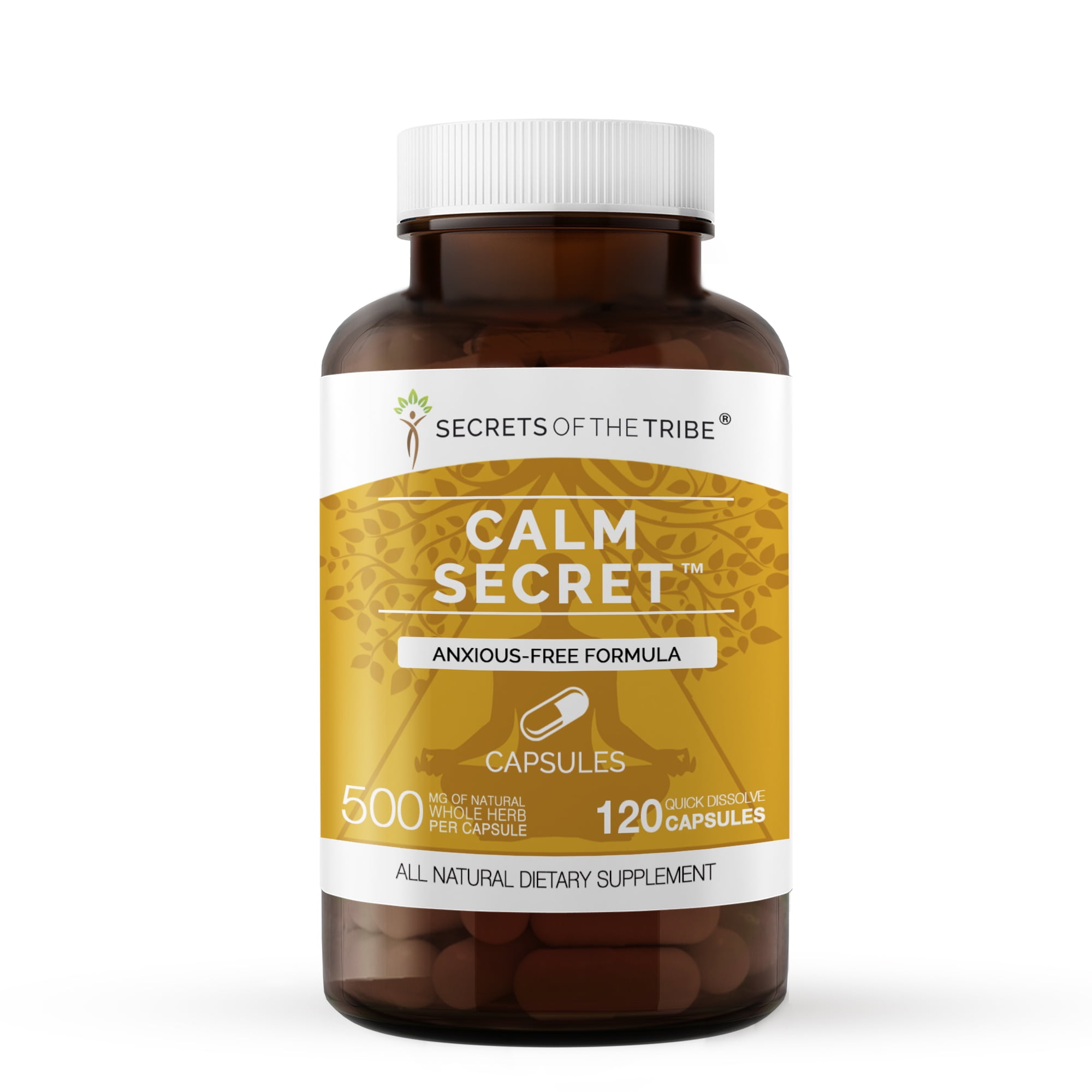 Calm Secret 120 Capsules, 500 mg, Passionflower, Lavender, Ashwagandha