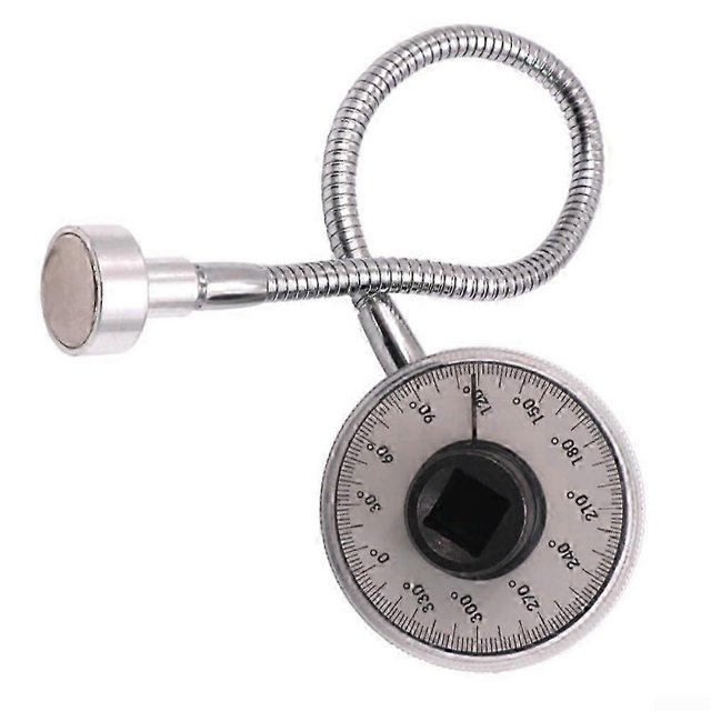 Torque Angle Meter PointerStyle Dial Alloy Steel Construction 1/2Inch Drive Wrench Angle Gauge