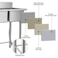 thumbnail image 3 of Stainless Steel Sink, 57x26x44inch, Three Bowl Compartment, Hot & Cold Hoses, Kitchen Utility Sink for Garage, Restaurant, Indoor Outdoor, 3 of 9