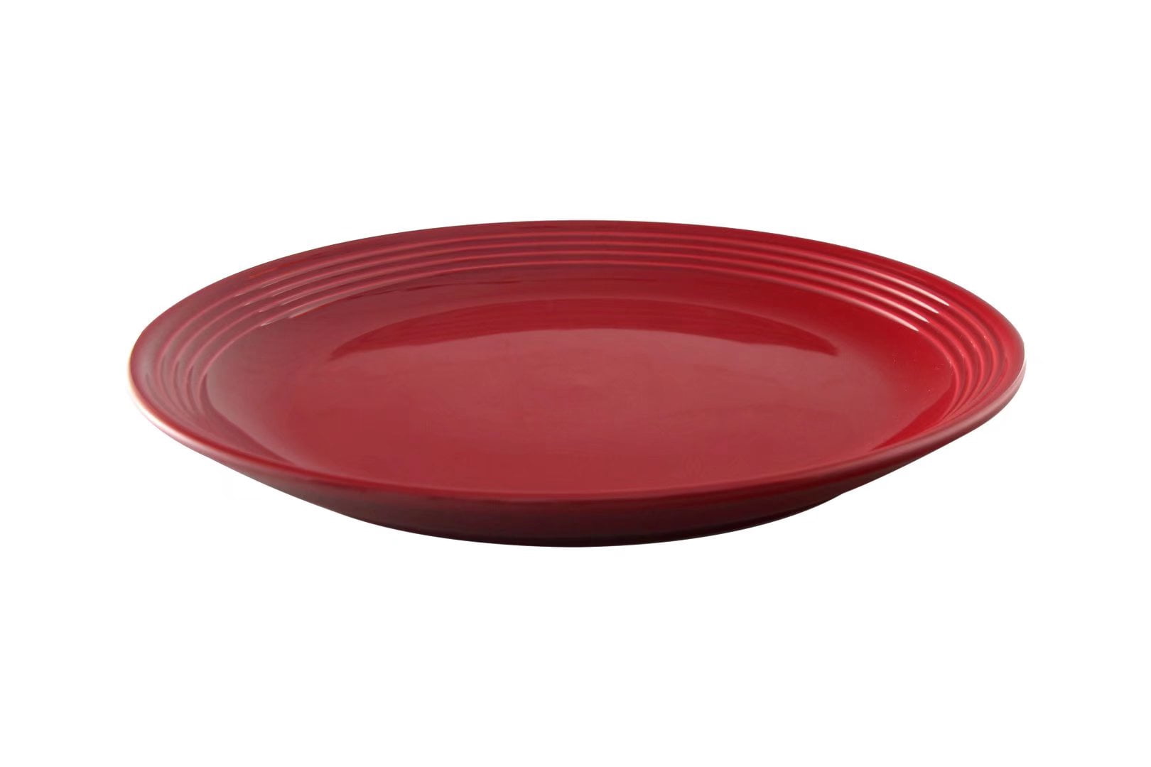 (3 pack) Mainstays Chiara Stoneware Round Red Dinner Plate,10.5"