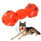 thumbnail image 4 of Juguetes para perros con forma de mancuerna punteada para perros Squeeze Squeaky Pet Chew Toy naranja Ehuebsd Libre de BPA, 4 of 6