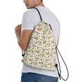 thumbnail image 4 of Yiaed Squirrel And Mushroom Print Drawstring Bags Drawstring Backpack Bulk String Back Pack Gym Sport Bag-Small, 4 of 5