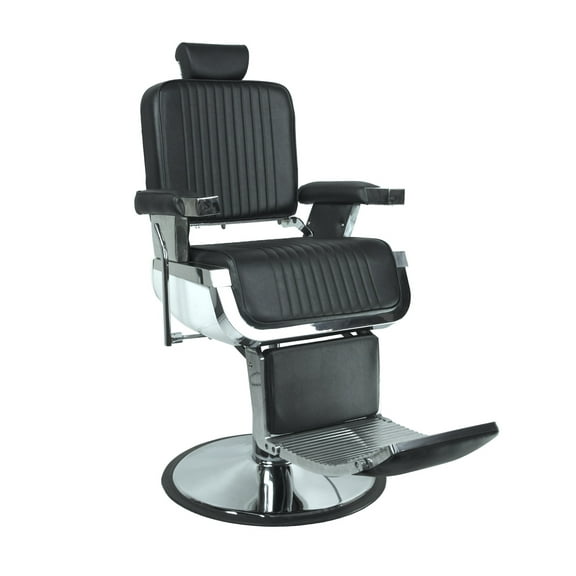 JAXSON Heavy Duty Barber Chair BLACK Reclining, Hydraulic Barber Chair Ideal for Barber Shop, Hair Salon