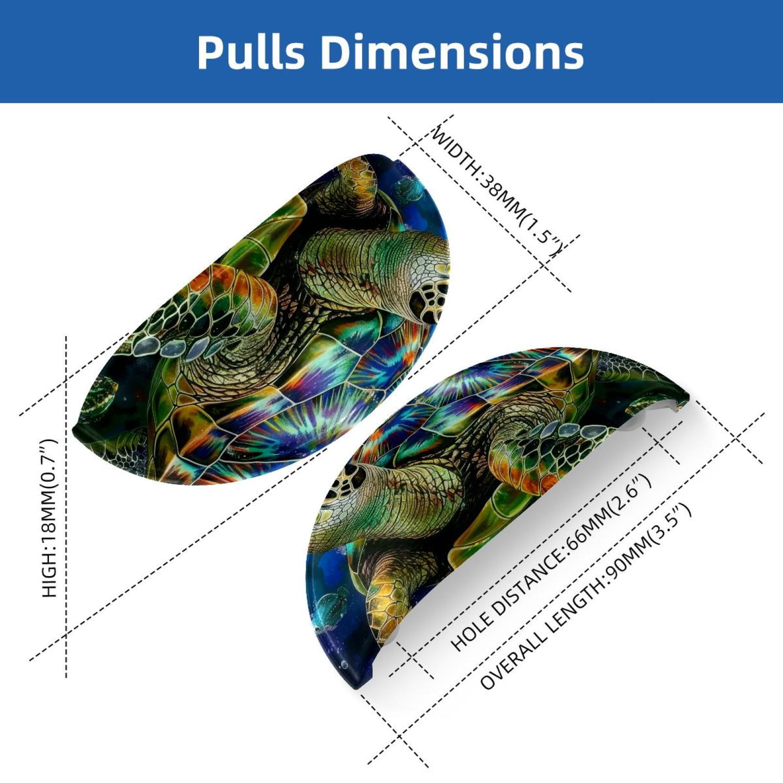 PhooArto 6 Pcs Cup Drawer Pulls, Sea Turtle Ocean Shell Shape Handles Cabinet Knobs for Dresser Cupboard Closet Wardrobe with Screws