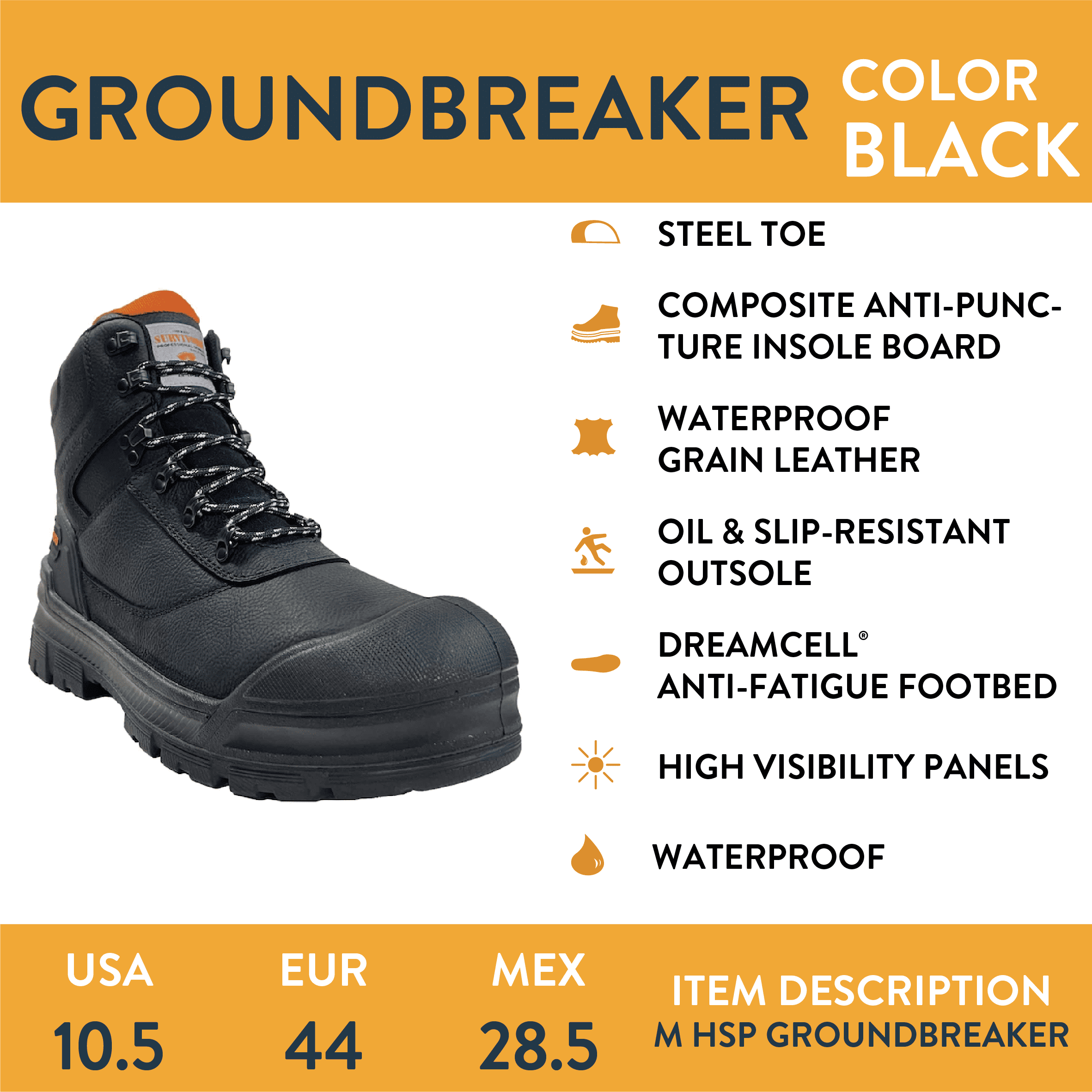 Herman Survivors Men's Groundbreaker Steel Toe Work Boots