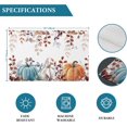 thumbnail image 4 of Fall Thanksgiving Placemats Set of 6, Watercolor Pumpkins Eucalyptus Leaves Heat Resistant Washable Linen Table Place Mats Party Holiday Decor for Home Kitchen Dining Outdoor Indoor, Blue Orange, 4 of 6