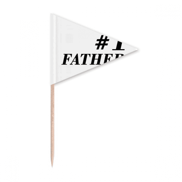 NO.1 Father Dad Festival Quote Toothpick Triangle Cupcake Toppers Flag