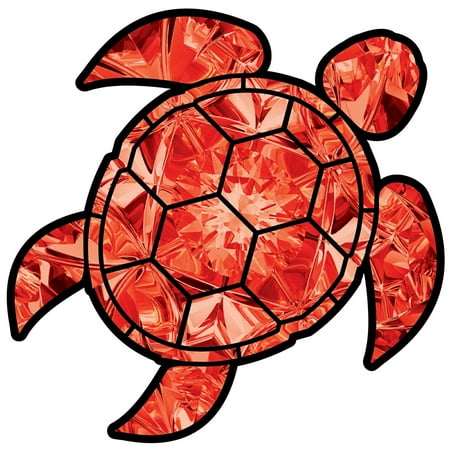 Rear Window Hunting Decal Garnet Sea Turtle Birthstone Decal January Print Sticker Vinyl Rear Window Car Truck Laptop Gem Travel Mug Water and Fade Resistant 2.5