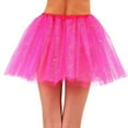 thumbnail image 3 of Women's Classic Elastic 3-Layered Tulle Tutu Ballet Skirt Running Tutu,Rose Sequin, 3 of 3