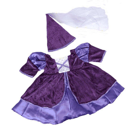 Plush Gear Medieval Princess Costume for 14-18 inch Dolls, Royal Dress Outfit, Fairy Tale Dress-Up Toy