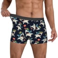 thumbnail image 2 of Salouo Cartoon Sharks Print Men's Boxer Briefs,Breathable Underwear Elastic Waistband Briefs for Men -Large, 2 of 8