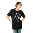 thumbnail image 3 of Effete Feline Claw Marks Scratch Organic Staple T-shirt, 3 of 4
