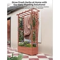 thumbnail image 5 of Memoryfield 43x17x72" Raised Garden Bed with Trellis, Wood Planter Box with Side Trellis & Hanging Roof, Elevated Freestanding Garden Bed for Climbing Plants, Vines & Flowers, 5 of 7