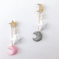 thumbnail image 5 of Oraceous Wooden Beads Garland with Moon Star Pendant Crib Mobile Nursery Hanging Ceiling Mobile for Kids Room Bed Crib Decor Grey White, 5 of 10