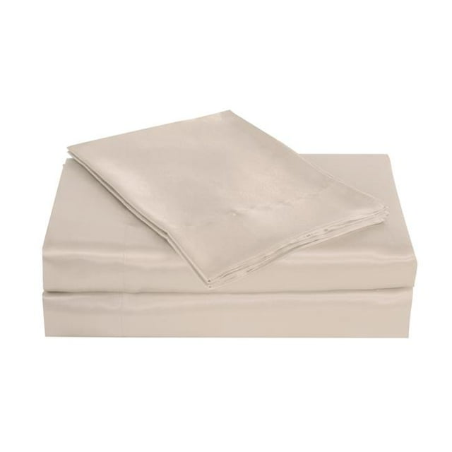 Bella & Whistles Satin Charmeuse Sheet Set Ivory - Queen