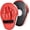 red, variant on Boxing Curved Focus Punching Mitts- Leatherette Hand Pads Karate Muay Thai Gloves with Adjustable Strap