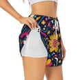 thumbnail image 2 of Haiem Cinco De Mayo Floral Women's 2 in 1 Running Shorts - Lightweight Athletic Workout Gym Yoga Breathable Sports Shorts Liner with Phone Pockets-Large, 2 of 9