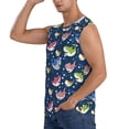 thumbnail image 3 of Kdxio Colorful Cartoon Shark for Men's Muscle T-shirt,Sleeveless for Workout Running Athletic Gym Lounge Casual, 3 of 7