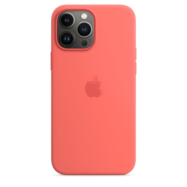 Funda de silicona suave al tacto para iPhone 13 Pro Max con MagSafe de 6,7" en color rosa pomelo