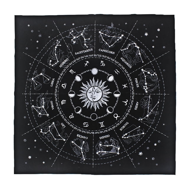 Mantel especial de Tarot, mantel flocado suave, mantel de cartas de adivinación