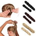thumbnail image 4 of Guardurnaity Máquina para hacer moños en el pelo Esponja de dona sintética DIY Banda para la cabeza Anillo de bola Herramientas de peinado de Cuidado del cabello Beige, 4 of 6