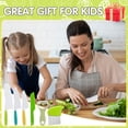 thumbnail image 5 of 6 Pcs Kids Knife Set,  Kids Safe Knife Set Include Children's Plastic Knife, Flat Knife, Plastic Peeler, Potato Slicer for Kitchen Cooking Plastic Children's Cooking Friendly, 5 of 7