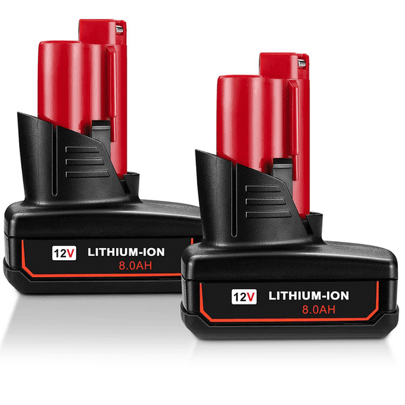 2 Pack 12V 8.0Ah Replacement Battery Compatible with Milwaukee 48-11-2401 Li-Ion Battery 48-11-2420 48-11-2411 48-11-2440 48-11-2402 Tools