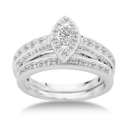 1/2 Carat Marquise-Shaped Bridal Set