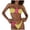 Green*, variant on Women's Bikini Sets Summer Solid Color Crop Tops Tube Bra Floral High Waist Slim Fit Trendy Vacation Swimsuit