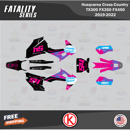 Kalair GFX Graphics Kit for Husqvarna TX300 FX350 and FX450 (2019-2022) Fatality Series