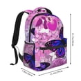 thumbnail image 2 of Defioc Purple Vintage Butterfly Pattern Laptop Backpack,Travel Backpack Outdoor Activities Bag Daypack for Travel Hiking Shopping Daily, 2 of 5