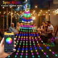 thumbnail image 3 of Outdoor Christmas Decorations Lights, 12FT 344 LEDs Color Changing Smart Waterfall Christmas Tree Lights with Remote & Sync Music, LED String Lights Outdoor Waterproof for Party Wedding Xmas Decor, 3 of 7