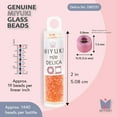 thumbnail image 3 of Miyuki Delica Seed Beads – Size 11/0 (1.6 mm), DB0151, Transparent Tangerine AB, 7.2 g, Approx. 1440 Beads, 3 of 7