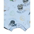 thumbnail image 4 of STAR WARS Yoda Darth Vader Chewbacca Henley Sleeveless Romper Newborn to Infant, 4 of 5