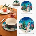 thumbnail image 2 of SKYSONIC Winter Snow Snowman Pot Holders Trivets, 2 Pcs Heat Resistant Trivets,American Flag Deer Cotton Thread Weave Mats for Hot Pads Pans Pot Bowl Teapot for Kitchen Decor, 2 of 7