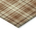 thumbnail image 4 of 3' X 5' Brown Black And Beige Plaid Washable Indoor Outdoor Area Rug, 4 of 5