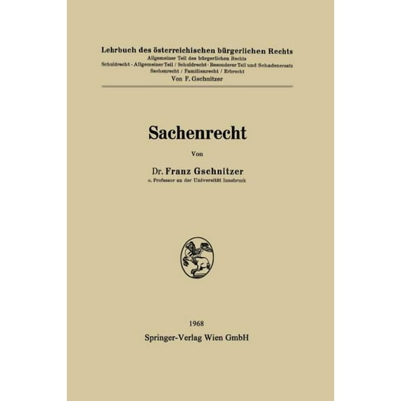 Sachenrecht, (Paperback)