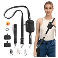 thumbnail image 2 of Correa Celular Y Carteras Cuerpo Y Muñequera Moda Ajustable Eo Safe Imports Negro, 2 of 5