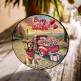 thumbnail image 3 of Be My Valentine's Cocker Spaniel Truck Full of Love Flower Balloon Stained Glass Suncatcher Cockers Dog Lover Gifts Window Hanging Sign Decor - 02029, 3 of 5