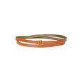 thumbnail image 1 of Cinturón delgado de cuero ajustable para mujeres INSPIRE CHIC, cinturones de moda en color marrón-naranja, 1 of 4