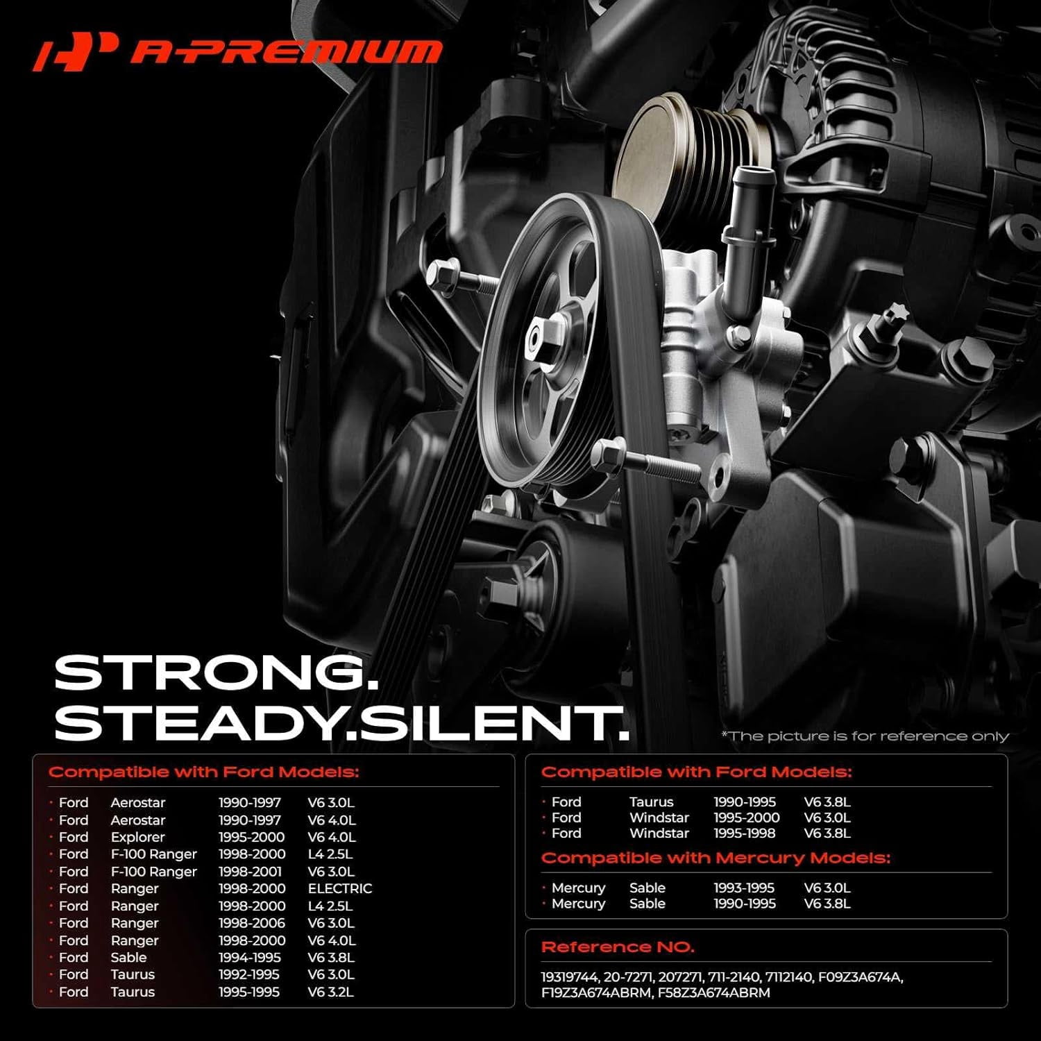 A-Premium Power Steering Pump Reservoir Automotive Specialty Part Aluminum