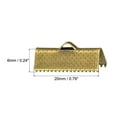 thumbnail image 2 of Uxcell Ribbon Crimp Clamp Ends, 20mm Bookmark Pinch Cord End Clasps for DIY Bronze Tone 100Pack, 2 of 7